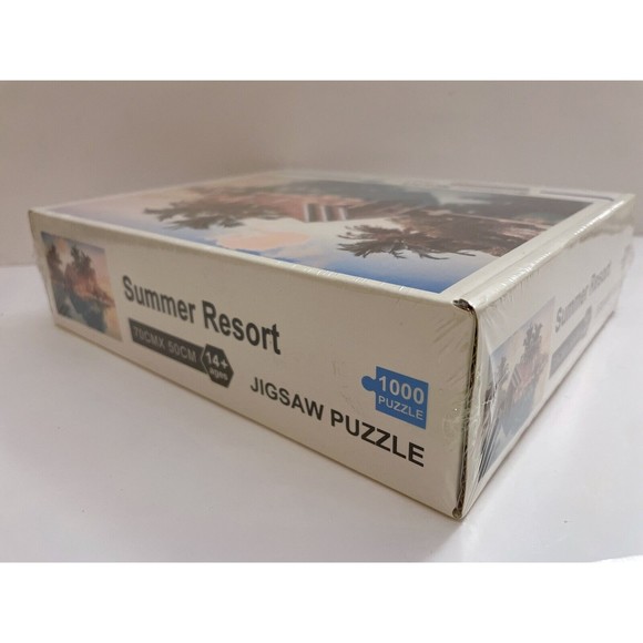 Jigsaw Puzzle 1000 Pieces-Summer Resort Large-27.56”x 19.79”- Age 14+ - Picture 3 of 3